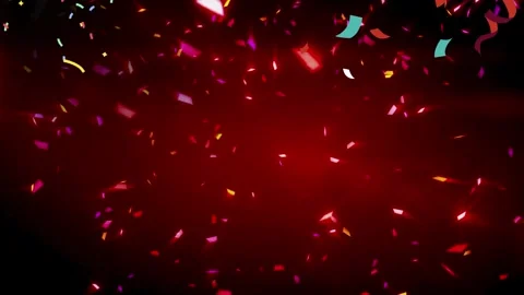 Abstract Motion Background - Shining Gold Particles &amp; Confetti Celebration Stock Footage 301096298