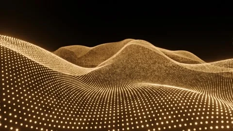 Abstract motion background of shining golden particles. New Year and Christmas Stock Footage 142941626