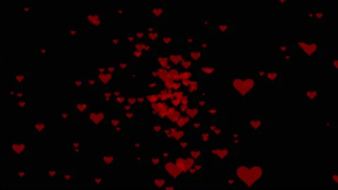 Abstract motion background shining hearts particles Stock Footage 135246838