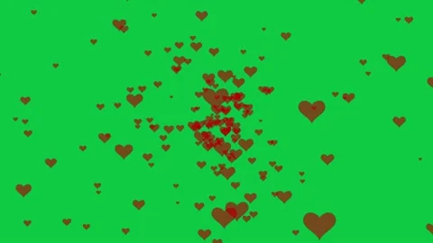 Abstract motion background shining hearts particles Stock Footage 135246844