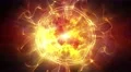 Abstract motion background, shining light, stars, particles, energy waves, loop. 4k or 4k+ Resolution