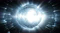 Abstract motion background, shining light, stars, particles, energy waves, loop. 4k or 4k+ Resolution
