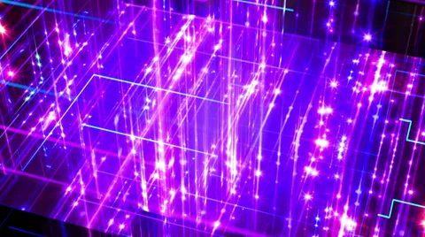 Abstract motion background, shining lights, energy waves and sparkling particles Stock-Footage 33269281