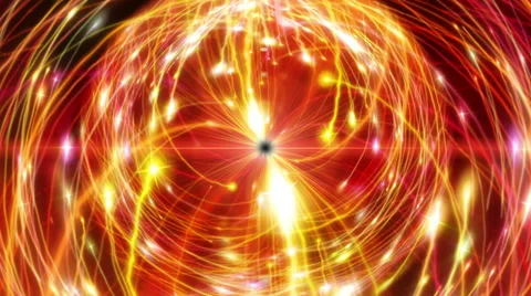 Abstract motion background, shining lights, energy waves and sparkling particles Stock Footage 33275819