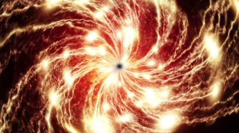 Abstract motion background, shining lights, energy waves and sparkling particles Stock-Footage 33286750