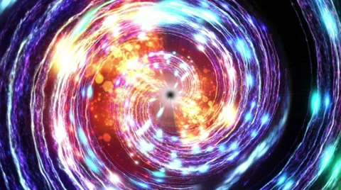 Abstract motion background, shining lights, energy waves and sparkling particles Stock-Footage 33293469