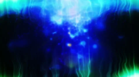 Abstract motion background, shining lights, energy waves and sparkling particles Video stock 33390973