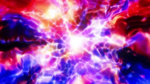 Abstract motion background, shining lights, energy waves and sparkling particles Video stock 33393788