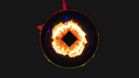 Abstract motion background, shining lights, sound waves geometric shape energy Stock Illustration