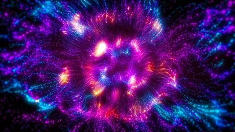 Abstract motion background shining particles and neon colors light  forms  loop 스톡 동영상 126267365