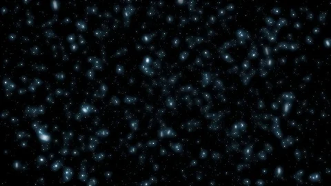 Abstract motion background shining snow-like blue particles stars sparks random Video stock 116165388
