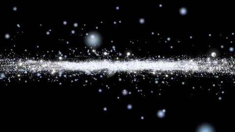 Abstract motion background shining white particles. Shimmering Glittering Stock Footage 129373718