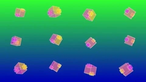 Abstract motion background showcasing an organized array of translucent Stock Footage 339581753