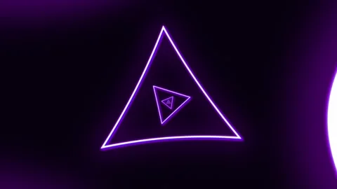 Abstract motion background. tunnel of triangles, loop Stock Footage 302274385