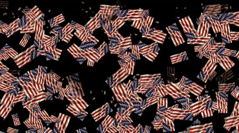 Abstract motion background with us flags Stock Footage 278811