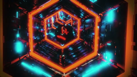 Abstract motion background video of a mirror polyhedron moving in the center of Stock Footage 133922015