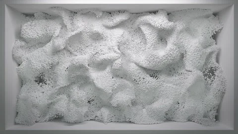 Abstract Motion Background with Waving Spheres Vídeo Stock 171992797