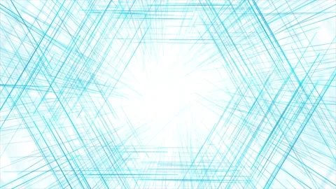 Abstract motion background, wireframe structure with blue network grid lines Video stock 337416539