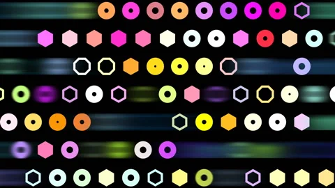 Abstract motion background.motion and interaction of colored particles Stock Footage 85631601