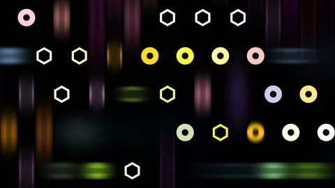 Abstract motion background.processes of interaction of colored particles Stock Footage 85631411