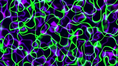 Abstract motion backgroung of neon lights glowing in the dark Stock-Footage 306473005