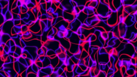 Abstract motion backgroung of neon lights glowing in the dark Stock Footage 306473007