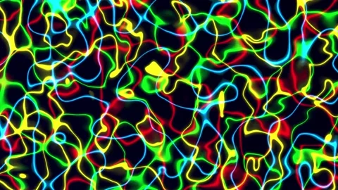Abstract motion backgroung of neon lights glowing in the dark Vídeos de archivo 306473045