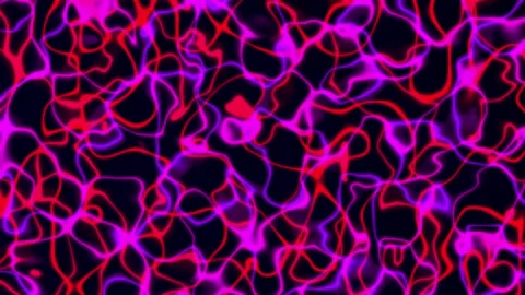 Abstract motion backgroung of neon lights glowing in the dark Stock-Footage 306473142