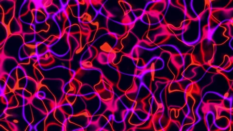 Abstract motion backgroung of neon lights glowing in the dark Stock Footage 306505130