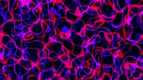 Abstract motion backgroung of neon lights glowing in the dark Stock Footage 306505131