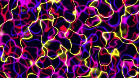 Abstract motion backgroung of neon lights glowing in the dark Stock Footage 306505150