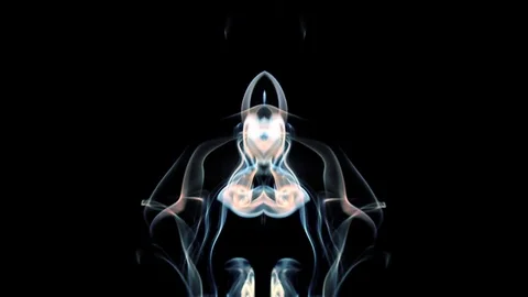 Abstract Motion Blue Smoke Mirroring HD Vj Loop Stock Footage