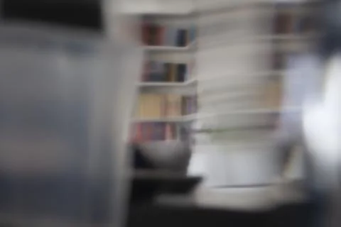 Abstract Motion Blur of a Library Interior Stock Photos