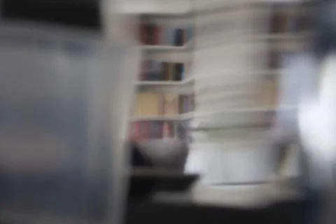 Abstract Motion Blur of a Library Interior Stock Photos