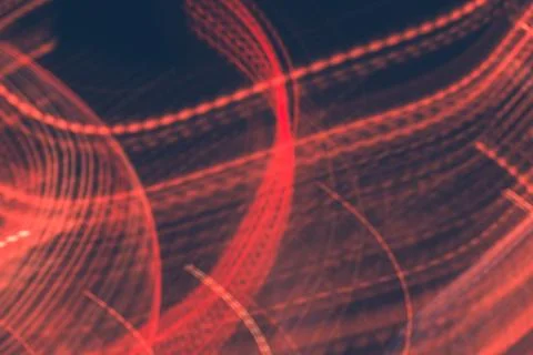 Abstract motion blur red lights photo. Foto stock