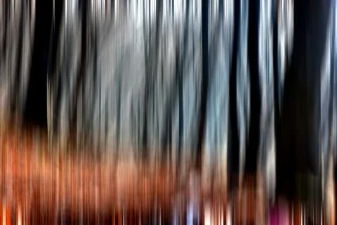 Abstract motion blur of trees in a forest イラスト素材