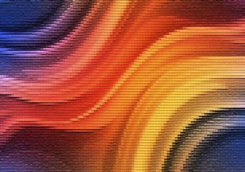 Abstract motion blur with warm gradient hues and dynamic lines Ilustração Stock