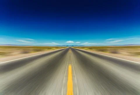 Abstract Motion blurred high speed road Stock Photos
