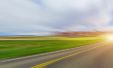 Abstract Motion blurred road Stock Photos