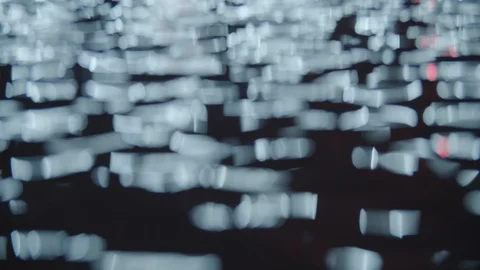 Abstract motion. Blurry lights reflection in dark water Stock Footage 124622992