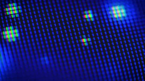 Abstract motion of bright dots on a blue background Stock Footage 195112816