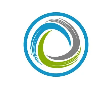 Abstract motion circle logo icon Stock Illustration