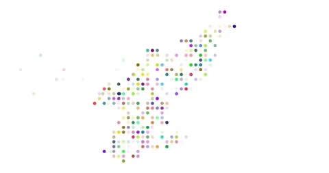 Abstract Motion Circles Building North Korea Borders Vídeos de archivo 316907800