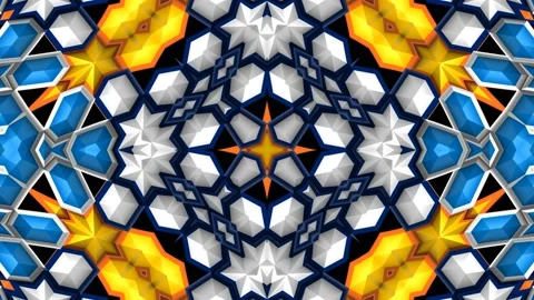 Abstract Motion Colorful Pattern 3D Seamless Loop Bold Shapes Video stock 201045309