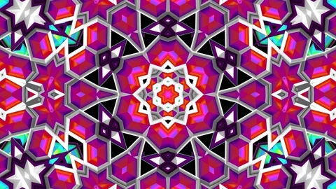 Abstract Motion Colorful Pattern 3D Seamless Loop Bold Shapes Stock Footage 201045551