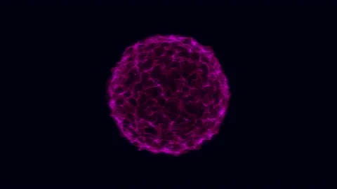 Abstract motion colorful sphere of glowing particles Stock Footage 140034584