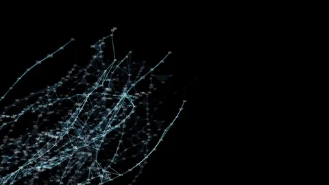 Abstract Motion Digital Polygon Random Digits Plexus Data Networks Alpha Matte Stock Footage 82471508