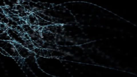 Abstract Motion Digital Polygon Random Digits Plexus Data Networks Alpha Matte Stock Footage 82719749