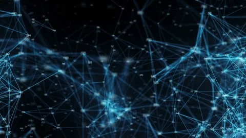 Abstract Motion Digital Polygon Random Digits Plexus Data Networks Alpha Matte Stock Footage 82733074
