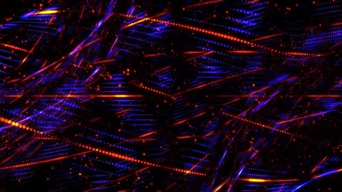 Abstract Motion Dot Lines 4K Animation Futuristic Digital Network Background Stock-Footage 322025097